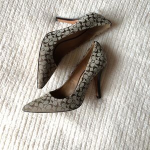 COACH monogram pumps